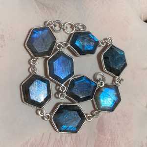 Flashy Labradorite <b>Bracelet</b> 925 Sterling Silver Gemstone Handmade Unique Fashion Jewelry Gift For Women <b>Men</b> - Product Image 3