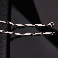 Chaîne à maillons en acier inoxydable 316L, collier à barres en acier chirurgical, inaltérable, étanche, robuste, bijoux cylindriques