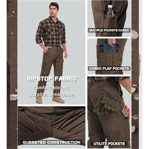 New Custom High Waist Embroidered <b>Cargo</b> <b>Pants</b> Triple Protection <b>Waterproof</b> Windproof Elastic Tear-resistant Outdoors Sports - Product Image 6