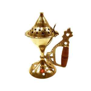 Brûleur d'encens suspendu en laiton doré fini personnalisé conception maison hôtel bureau église Air parfum accessoires article décoratif - Product Image 5