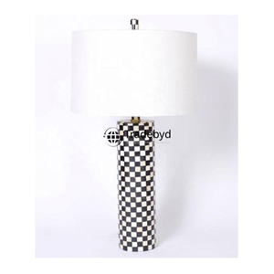 Lámpara de Mesa LED E26 AC con Incrustaciones de Hueso, Diseño de Autor, Hecha a Mano, Ecológica, Regulable, para Decoración de Dormitorio, Tradebyd - Product Image 2