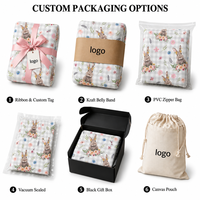 Couverture Sherpa personnalisée imprimée par sublimation pour Pâques, idéale pour la décoration de fêtes, les événements d'entreprise, les espaces hôteliers et les textiles.