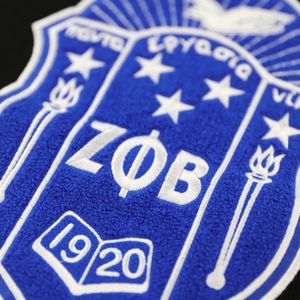 Wholesale Custom Sorority <b>Sweater</b> Zeta Phi Beta Black V-Neck Knit Pullover 30% Wool 70% Acrylic Greek Life Apparel Supplier - Product Image 4