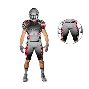 Uniforme de football américain personnalisable - Jersey respirant, antibactérien, à séchage rapide en Spandex/Polyester, impression personnalisée pour l'équipe - Product Image 3