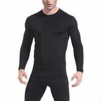 T-shirt à manches longues de compression pour homme, en spandex et polyester, séchage rapide, respirant, couche de base pour l'hiver