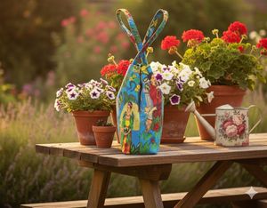 Bolso Tote de Mujer Bohemio de Moda Vintage con Diseño de Frida Kahlo en Turquesa Hecha a Mano en India, Logotipo Personalizable, Único para Verano e Invierno - Product Image 4