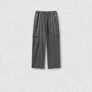 Pantalons de survêtement en molleton français délavé à l'acide sur mesure 2025 pour hommes, vente en gros, taille plus, style décontracté, toile imperméable - Product Image 2