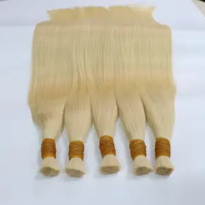 Groothandel Hoge Kwaliteit Rauwe Vietnamese Haarbundels Bulk Hair Extensions Rechte Blonde Kleur