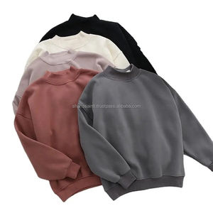 Sudadera de cuello simulado de lana gruesa de alta calidad OEM/ODM, suéter de lana con estampado de moda para sudaderas y sudaderas con capucha para hombre - Product Image 1