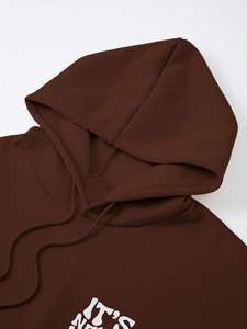 Sweats à capuche surdimensionnés à imprimé bouffant épaules tombantes poids lourd coupe ample Streetwear sweat à capuche personnalisé fournisseur en gros d'usine OEM - Product Image 5