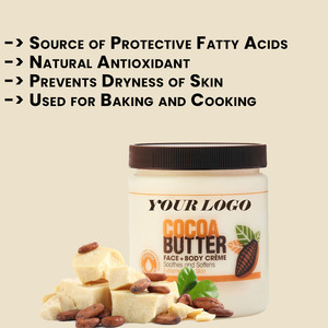 Beurre de cacao brut non raffiné A.G. Organica en vrac pour cosmétiques, lotions et savons, beurre de cacao Theobroma pressé à froid - Product Image 2