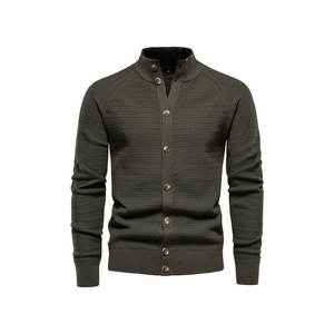 Suéter Cárdigan Clásico de Invierno para Hombre, 100% Lana, Cuello en V, Doble Botonadura, Diseño Elegante, Cómodo, Estilo en Capas - Product Image 1