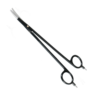 German Steel Shine Black Color <strong>Bipolar</strong> Scissors 22cm, Non-Stick, Reusable for <strong>Cutting</strong> and <strong>Coagulation</strong>