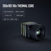 Caméra thermique miniature JS 256x192, capteur VOx 12µm non refroidi, sortie CVBS, 23g, légère, faible consommation, pour drone FPV