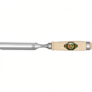 Cuchilla para tallar madera estilo Ulm CHERRY con 20 mm de ancho de corte, abrazaderas de acero, mango de madera de haya, para artesanías de bambú y madera - Product Image 3