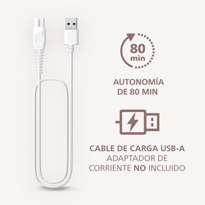 Afeitadora Inalámbrica de 3 Cuchillas para Uso en Seco y Húmedo, para Piernas y Cuerpo, 80 Minutos de Autonomía, Recortadora Corporal - Product Image 5