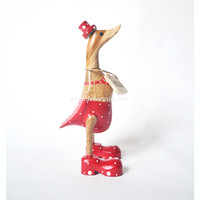 Figurine de canard en bambou faite à la main, durable, art moderne, design unique, décoration écologique pour la maison, idéale pour les cadeaux ou le salon