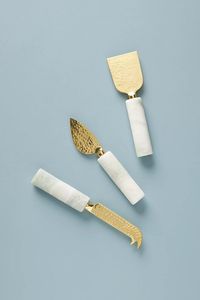 ชุดมีดหั่นชีสแบบพรีเมี่ยมมีด้ามจับเรซินสีน้ำเงินและใบมีดสแตนเลสเครื่องมือตัดชีส3ชิ้นสำหรับจานอาหาร - Product Image 2