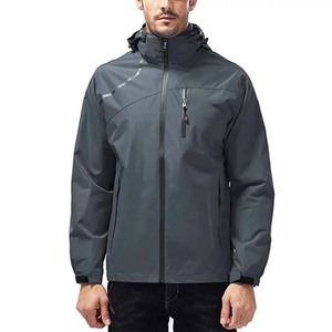 OEM/ODM logotipo personalizado hombres a prueba de viento impermeable ligero chaqueta de lluvia temporada de invierno cierre de cremallera traje de Montañismo bolsillo - Product Image 5