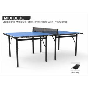 Table de tennis de table professionnelle Stag Iconic Midi Series, taille standard, utilisation intérieure/extérieure, matériau MDF, 25 mm, pliable. - Product Image 2