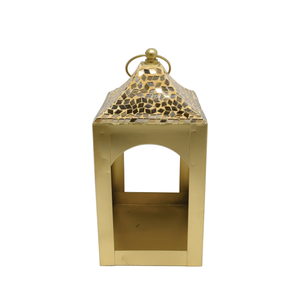 Linterna decorativa de lujo para el hogar, Color dorado, vidrio y hierro, acabado de latón personalizado - Product Image 5