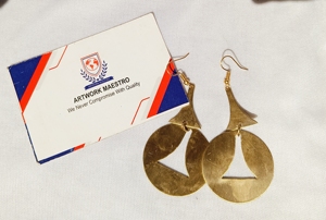 Pendientes modernos de latón estilo boho - joyería personalizada - ligeros - Product Image 3