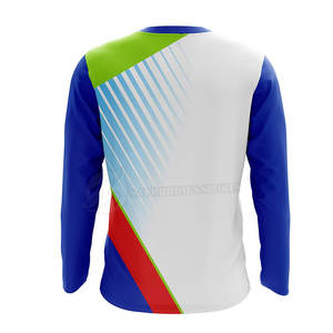 Camiseta de poliéster de manga completa personalizada para hombre, servicio OEM, técnica de corte automatizado, conjunto de logotipo de sublimación en blanco para ropa de fútbol - Product Image 6