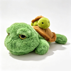 Peluche di Tartaruga Marina Verde, Morbido e Soffice, Set <span class=keywords><strong>Madre</strong></span> e Cucciolo - Product Image 1
