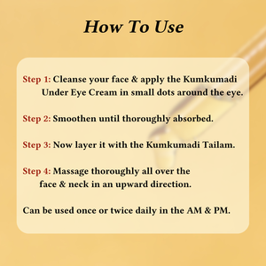 Crema Kumkumadi para el contorno de ojos que ayuda a reducir las ojeras y realzar el brillo - Product Image 3