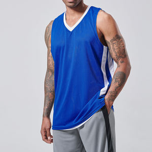 Camiseta de Baloncesto Reversible de Doble Cara, Uniforme Profesional de Dos Vías para Equipo, Tela de Malla en el Lateral en Contraste, Chaleco de Práctica con Diseño Elegante - Product Image 3