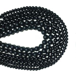 Cuentas Curativas de Ónix Negro Mate Natural, Material de Piedra Preciosa Clásica, Grado Premium, Certificado IGI para Joyería Espiritual y Artesanía - Product Image 3