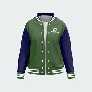 Veste d'hiver chaude pour homme avec couleur unie et manches longues Broderie personnalisée Varsity Letterman Vente en gros Manteau uni teint - Product Image 3