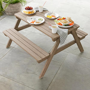 Juego de mesa de picnic y silla de madera precio barato para compradores a granel mesas de madera resistentes sillas para picnics - Product Image 4