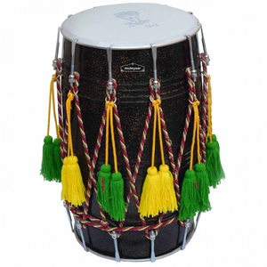 ใหม่อินเดียขายส่งเครื่องดนตรีแบบดั้งเดิมงานแต่งงาน-Kirtan Dholak ไม้ Dholak อินเดียพร้อมน็อตและสลักเกลียวในราคาถูก - Product Image 2