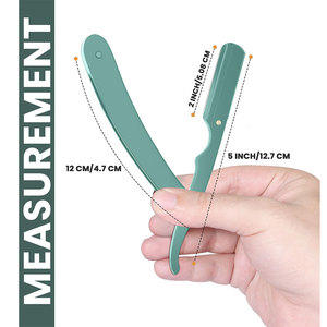 Maquinillas de afeitar rectas personalizadas para afeitar la cara Mango de madera marrón negro Maquinillas de afeitar de peluquero personalizables - Product Image 2