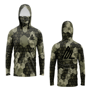 Camiseta de Pesca con Capucha de Poliéster Personalizada Premium, Manga Larga, Protección Solar UPF50, Secado Rápido, Refrigerante, Transpirable, Ligera, Anti-humedad - Product Image 6