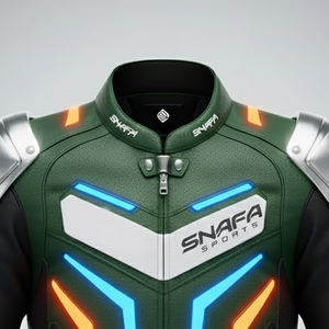 Veste en cuir de motard de haute qualité Logo personnalisé Veste en cuir élégante pour homme Veste en cuir de moto pour homme Nouvelle arrivée - Product Image 6