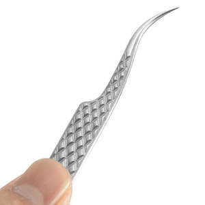 แหนบถอนขนตาปลอมแต่ละชิ้นแหนบต่อขนตาแบบโค้งทำจากสเตนเลสสตีลทนทานสำหรับการแยกความดังของเสียงและ - Product Image 3