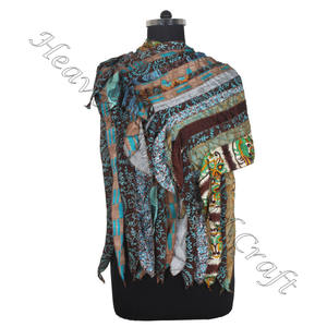 Bufanda de seda de 15 tiras, accesorio de seda, Reversible, Vintage, hecha a mano, fabricante al por mayor de la India - Product Image 2