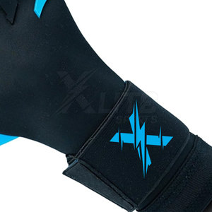 Gants de gardien de but professionnels en cuir, structure durable, stabilité de préhension améliorée, respirants, doigts entiers, antidérapants, fermeture auto-agrippante - Product Image 4