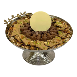 Cuenco hecho de metal con soporte Exhibición de chocolate Diseño maravilloso Cuenco de chocolate de forma redonda para bodas y otras celebraciones - Product Image 6