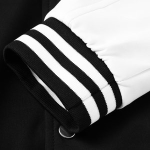 Veste matelassée de baseball en cuir et laine Letterman brodés avec logo personnalisé pour hommes - Product Image 5