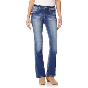 2023 New Arrivals Hot Selling Women's Blue Denim Flare Pants <b>Custom</b> Plus Size Plus Size Plus Size Plus Size Plus Size Plus Size - Product Image 4