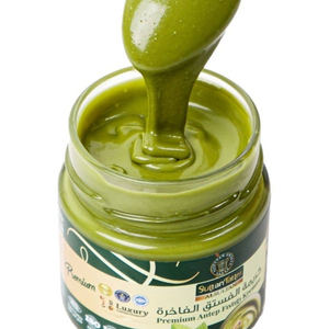 Meilleure qualité de crème de pistache 200g 600g pot de tartinade de noix vente chaude pour la barre de chocolat de Dubaï prix d'usine de gros - Product Image 1