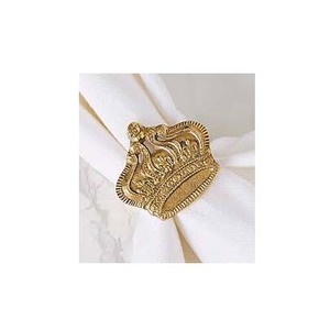 Rond de serviette en corde gaufrée or joli accessoires de vaisselle de mariage décoration de table de mariage anneaux de serviette en or - Product Image 6