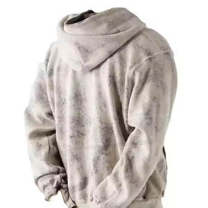 OEM Custom Acid Washed Sweat à capuche pour hommes surdimensionné Vintage Wash Streetwear Pullover Sweat à capuche - Product Image 3