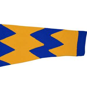 Custom Vintage Zigzag Stripe Rugby Polos Casual Sportswear Logo Organic University Camisa de manga larga para hombres-Amarillo - Product Image 3