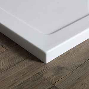 AOSTA 90x90 cm Plateau de douche carré fin en acrylique Fournitures de bain et de toilettes - Product Image 5