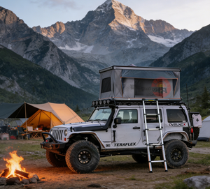 Tente de toit pop-up toutes saisons 1-3 personnes, imperméable, en polyester et alliage d'aluminium, pour le <span class=keywords><strong>camping</strong></span> en plein air toute l'année - Product Image 3