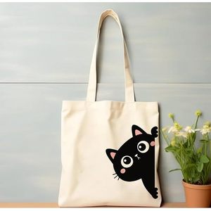 Bolsas de Lona de Algodón Felix Cat con Cierre de Cremallera - Product Image 1
